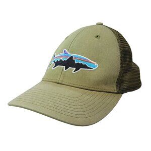 Patagonia Fitz Roy Fish Trout Snapback Hat One Size Adjult Adj Distress Trucker